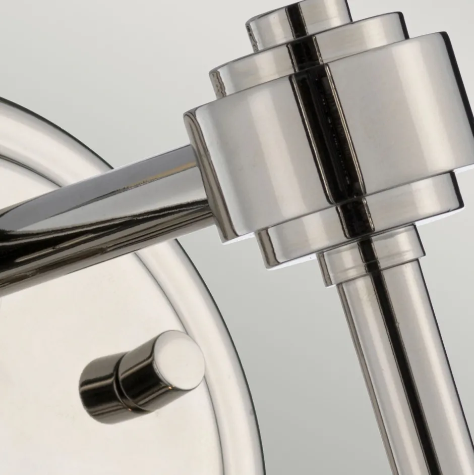 Elstead Wandlampe Kugel Schirm Grau Nickel E14 Retro Design< Wandleuchten|Wohnzimmerlampen