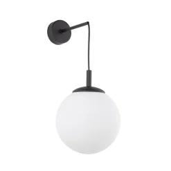 TK Lighting Wandlampe Kugelschirm Glas Metall H: 45 cm B: 18 cm E27< Wandleuchten|Küchenlampen