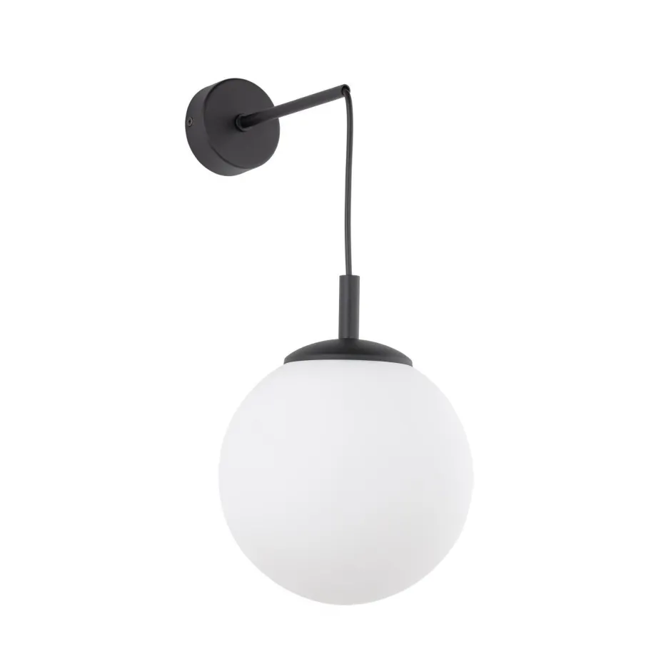 TK Lighting Wandlampe Kugelschirm Glas Metall H: 45 cm B: 18 cm E27< Wandleuchten|Küchenlampen