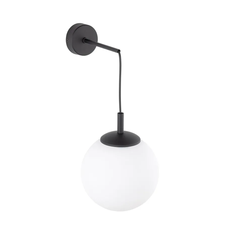 TK Lighting Wandlampe Kugelschirm Glas Metall H: 45 cm B: 18 cm E27< Wandleuchten|Küchenlampen