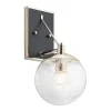 Elstead Wandlampe Kugelschirm Glas Metall E27 39,2 cm hoch< Wohnzimmerlampen|Küchenlampen