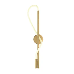 Led Lampen|Wandleuchten*Maytoni Wandlampe LED Aluminium H: 84,4 cm in Gold Weiß 600 lm