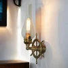 Wandleuchten|Lampen Aus Aller Welt*Laura Suardi Wandlampe Messing Glas Maritim Antik Badezimmer Flur
