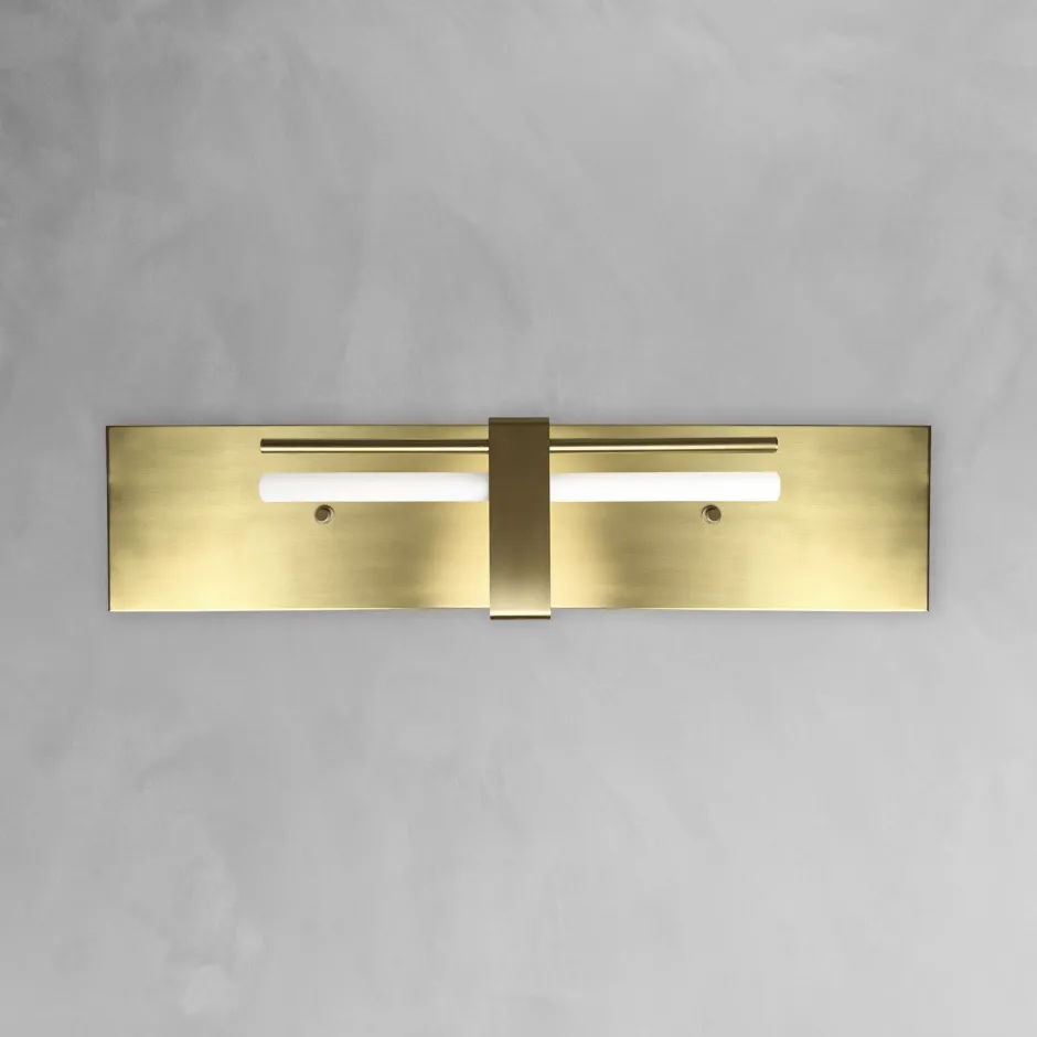 Wandleuchten|Badezimmer Lampe*Giovanni Battista Wandlampe Messing H: 80 cm groß massiv in Bronze hell für S14d