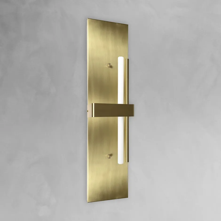 Wandleuchten|Badezimmer Lampe*Giovanni Battista Wandlampe Messing H: 80 cm groß massiv in Bronze hell für S14d