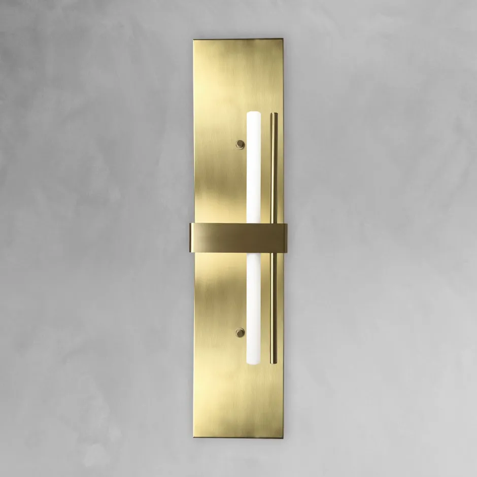 Wandleuchten|Badezimmer Lampe*Giovanni Battista Wandlampe Messing H: 80 cm groß massiv in Bronze hell für S14d