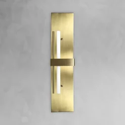 Wandleuchten|Badezimmer Lampe*Giovanni Battista Wandlampe Messing H: 80 cm groß massiv in Bronze hell für S14d