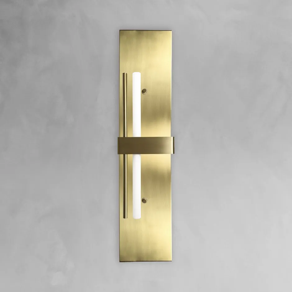 Wandleuchten|Badezimmer Lampe*Giovanni Battista Wandlampe Messing H: 80 cm groß massiv in Bronze hell für S14d