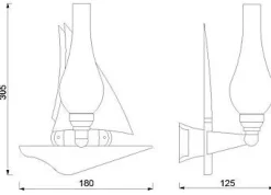 Wandleuchten|Flurlampen*Laura Suardi Wandlampe Messing Maritim Flur Bad Treppenhaus