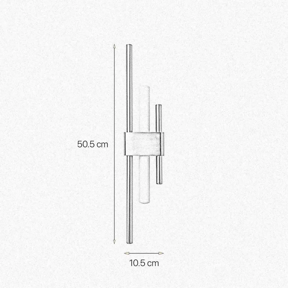 Wandleuchten|Badezimmer Lampe*Giovanni Battista Wandlampe Messing massiv H: 50,5 cm Art Déco für S14d