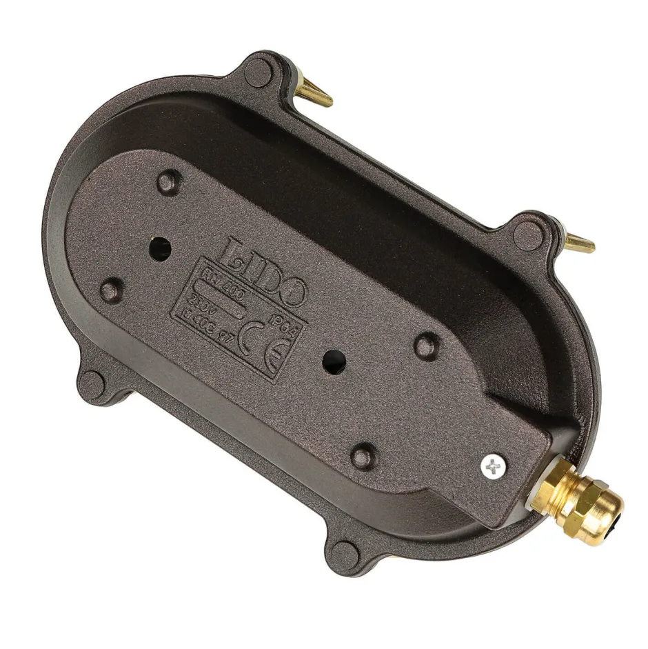 Rustikale Lampen|Metall Lampen*Lido Wandlampe Messing Riffelglas IP64 rostfrei E27 außen