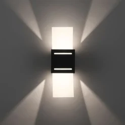 Wohnzimmerlampen|Flurlampen*Paul Neuhaus Wandlampe Metall Anthrazit indirekt G9 H:30 cm Modern