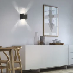 Wohnzimmerlampen|Flurlampen*Paul Neuhaus Wandlampe Metall Anthrazit indirekt G9 H:30 cm Modern