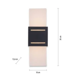 Wohnzimmerlampen|Flurlampen*Paul Neuhaus Wandlampe Metall Anthrazit indirekt G9 H:30 cm Modern