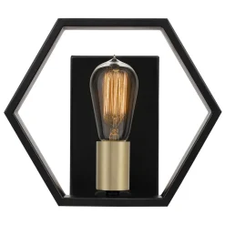 Wandleuchten|Flurlampen*Elstead Wandlampe Metall B: 25,4 cm in Schwarz Gold Modern