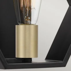 Wandleuchten|Flurlampen*Elstead Wandlampe Metall B: 25,4 cm in Schwarz Gold Modern