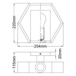 Wandleuchten|Flurlampen*Elstead Wandlampe Metall B: 25,4 cm in Schwarz Gold Modern