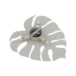 Wandleuchten|Flurlampen*TK Lighting Wandlampe Metall Beige H: 40c m Monstera Blatt 3x G9