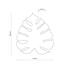 Wandleuchten|Flurlampen*TK Lighting Wandlampe Metall Beige H: 40c m Monstera Blatt 3x G9