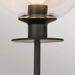 Elstead Wandlampe Metall Glas 29,2 cm hoch Schwarz E14 Modern< Wandleuchten|Glaslampen