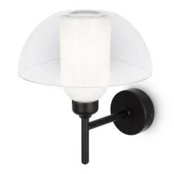 Maytoni Wandlampe Metall Glas 24,4 cm hoch Schwarz Weiß E14< Wandleuchten|Glaslampen