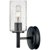 Elstead Wandlampe Metall Glas 26,2 cm hoch Schwarz E27 GRACIA< Wandleuchten|Wohnzimmerlampen