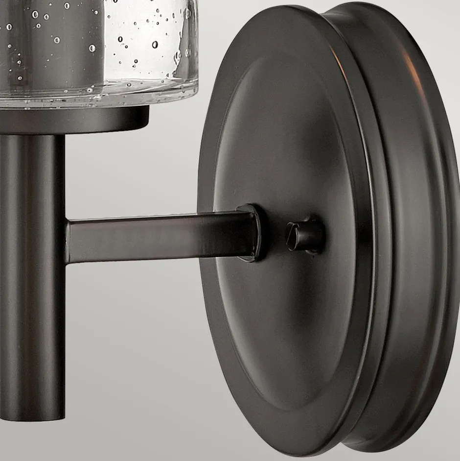 Elstead Wandlampe Metall Glas 26,2 cm hoch Schwarz E27 GRACIA< Wandleuchten|Wohnzimmerlampen