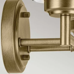 Elstead Wandlampe Metall Glas 32,6 cm breit in Messing E27 2-flammig< Wandleuchten|Wohnzimmerlampen