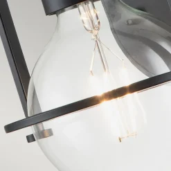 Elstead Wandlampe Metall Glas E27 23,3 cm hoch Schwarz Vintage< Wandleuchten|Küchenlampen