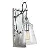 Wandleuchten|Küchenlampen*Elstead Wandlampe Metall Glas E27 44,1 cm hoch Chrom GREDA