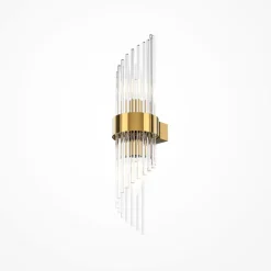 Wandleuchten|Flurlampen*Maytoni Wandlampe Metall Glas E14 H: 46,2 cm in Gold 2-flammig