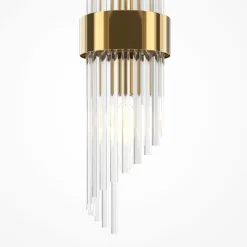 Wandleuchten|Flurlampen*Maytoni Wandlampe Metall Glas E14 H: 46,2 cm in Gold 2-flammig