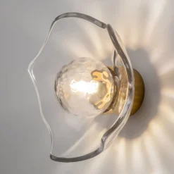 Maytoni Wandlampe Metall Glas in Messing G9 Modern NILS< Wandleuchten|Flurlampen