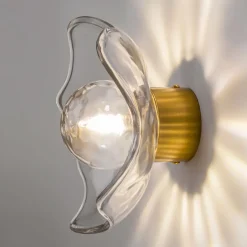 Maytoni Wandlampe Metall Glas in Messing G9 Modern NILS< Wandleuchten|Flurlampen