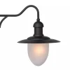 Wandlampe Metall Glas Schwarz T:44 cm IP44 Garten Hof< Außenwandleuchten|Industrie Lampen