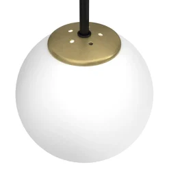 Wandleuchten|Küchenlampen*Luminex Wandlampe Metall Glas Schwarz Weiß Messing E14 Kugel