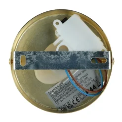 Searchlight Wandlampe Metall Glasschirm G9 IP44 B:10 cm in Messing< Glaslampen|Metall Lampen