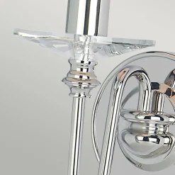 Elstead Wandlampe Metall in Nickel poliert CANDELA 6< Kristalllampen|Wohnzimmerlampen