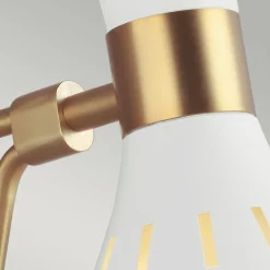 Elstead Wandlampe Metall in Weiß Messing E27 Retro Design< Wandleuchten|Küchenlampen