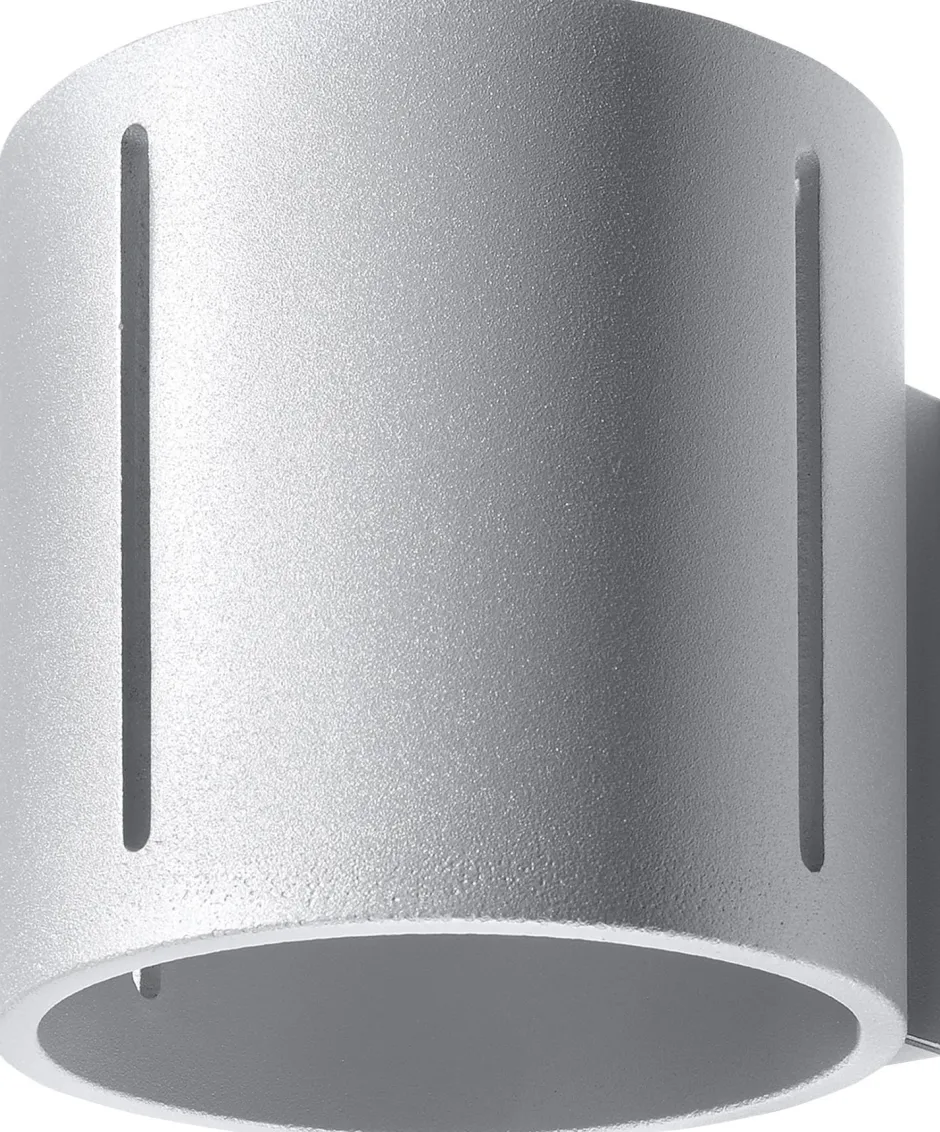 Sollux Wandlampe Metall klein H: 10 cm Up Down Grau G9 Flur< Wandleuchten|Flurlampen