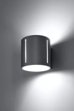 Sollux Wandlampe Metall klein H: 10 cm Up Down Grau G9 Flur< Wandleuchten|Flurlampen