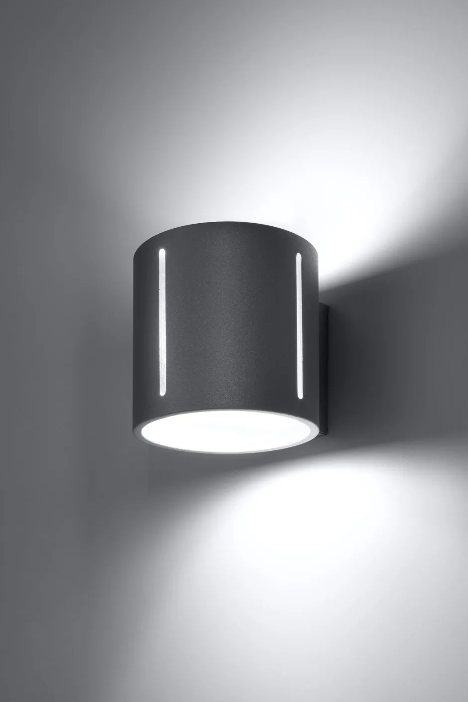 Sollux Wandlampe Metall klein H: 10 cm Up Down Grau G9 Flur< Wandleuchten|Flurlampen