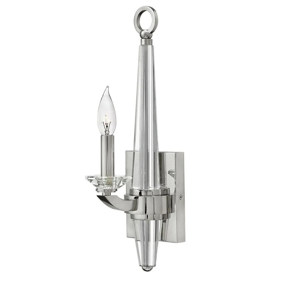 Elstead Wandlampe Metall Kristall 45 cm hoch E14 HARLOW< Wohnzimmerlampen|Metall Lampen