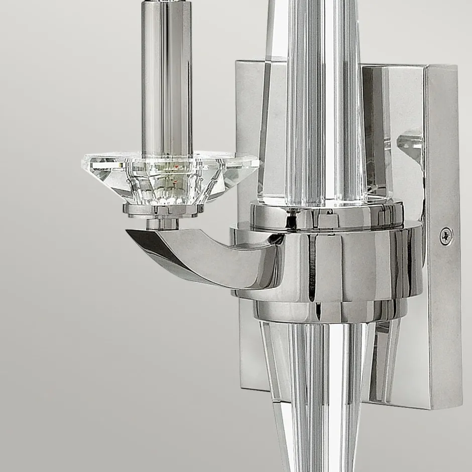 Elstead Wandlampe Metall Kristall 45 cm hoch E14 HARLOW< Wohnzimmerlampen|Metall Lampen