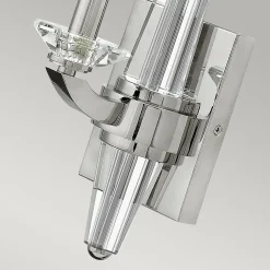 Elstead Wandlampe Metall Kristall 45 cm hoch E14 HARLOW< Wohnzimmerlampen|Metall Lampen