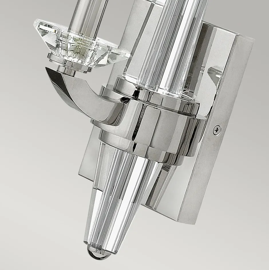 Elstead Wandlampe Metall Kristall 45 cm hoch E14 HARLOW< Wohnzimmerlampen|Metall Lampen