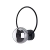Wandleuchten|Flurlampen*TK Lighting Wandlampe Metall Rauchglas G9 Schwarz Graphit Kugel Schirm