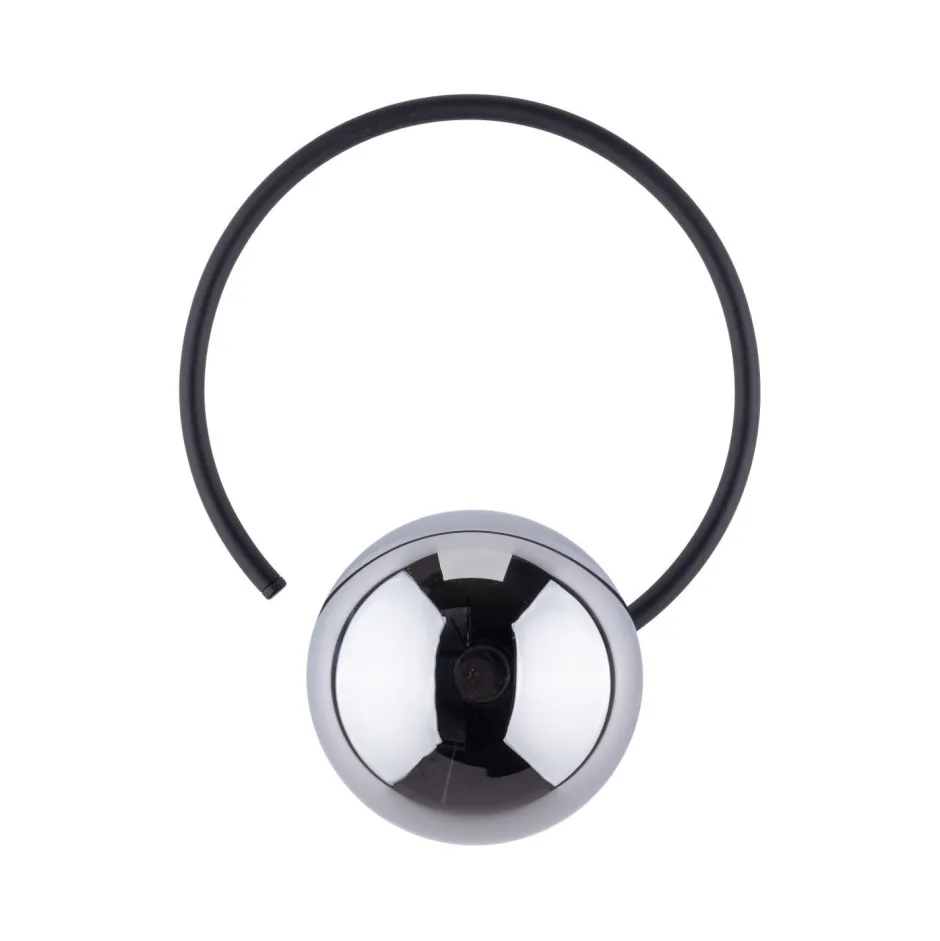 Wandleuchten|Flurlampen*TK Lighting Wandlampe Metall Rauchglas G9 Schwarz Graphit Kugel Schirm