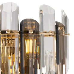 Wandleuchten|Flurlampen*Maytoni Wandlampe Metall Rauchglas E14 H: 27 cm 2-flammig KARL