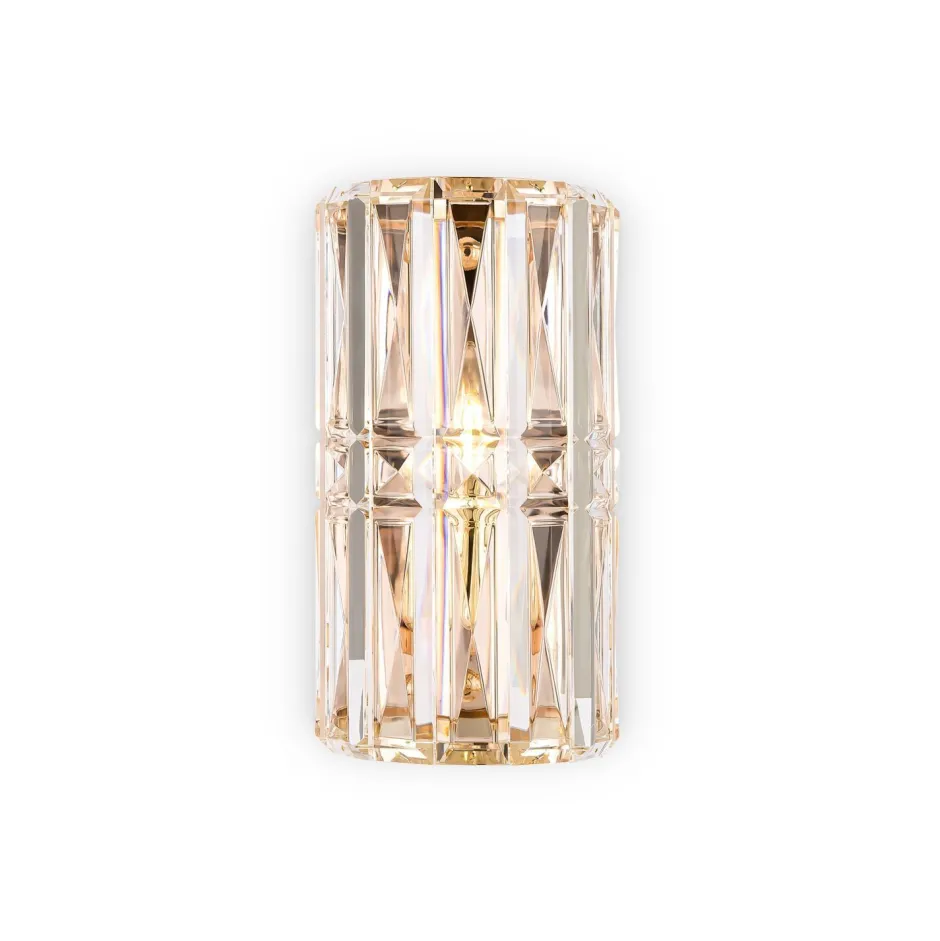 Maytoni Wandlampe Metall Rauchglas E14 25 cm hoch in Gold JONAS< Wandleuchten|Flurlampen